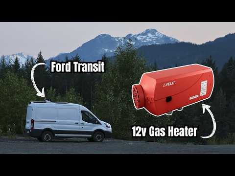 Kendall Lorenz installs a VELIT 12V gas heater in a Ford Transit camper van